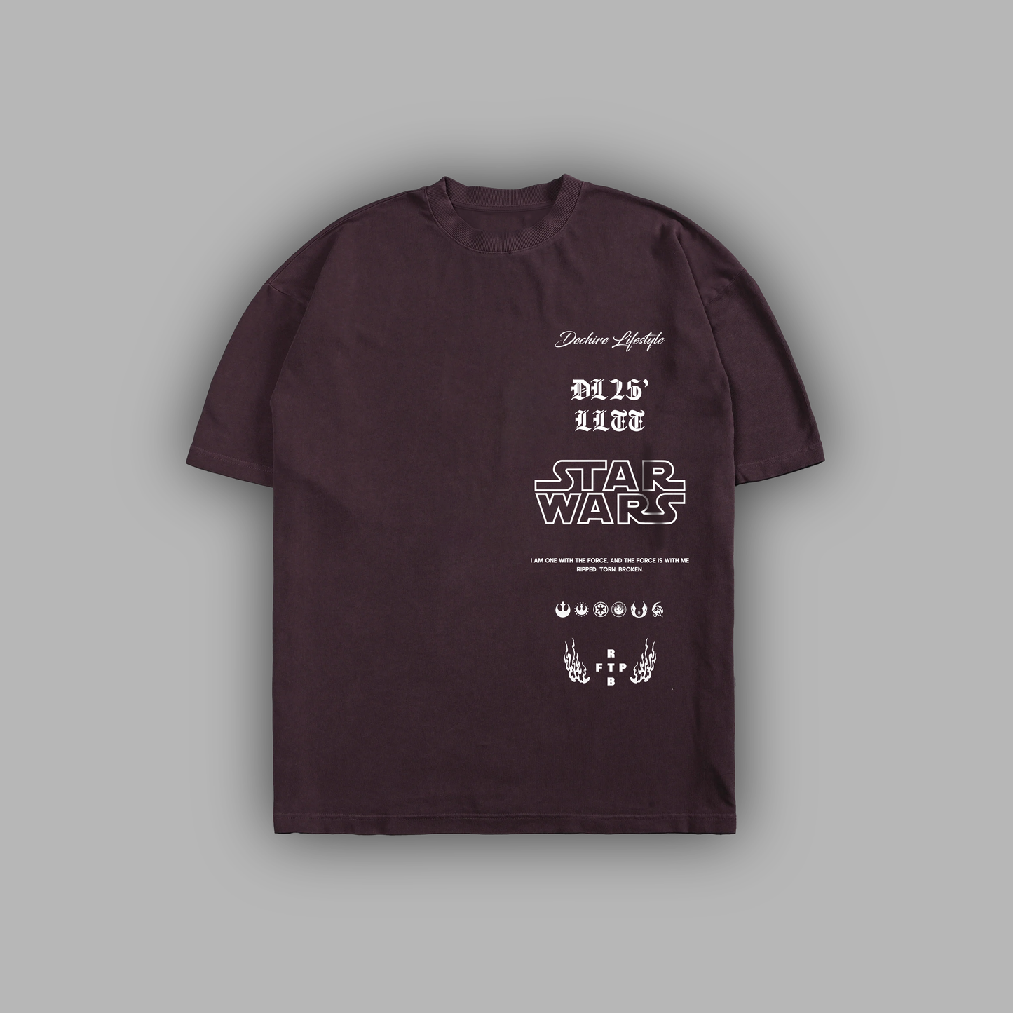 R2 & C-3PO: THROUGH THE AGES 'LIMITED' SUEDED TEE IN PLUM