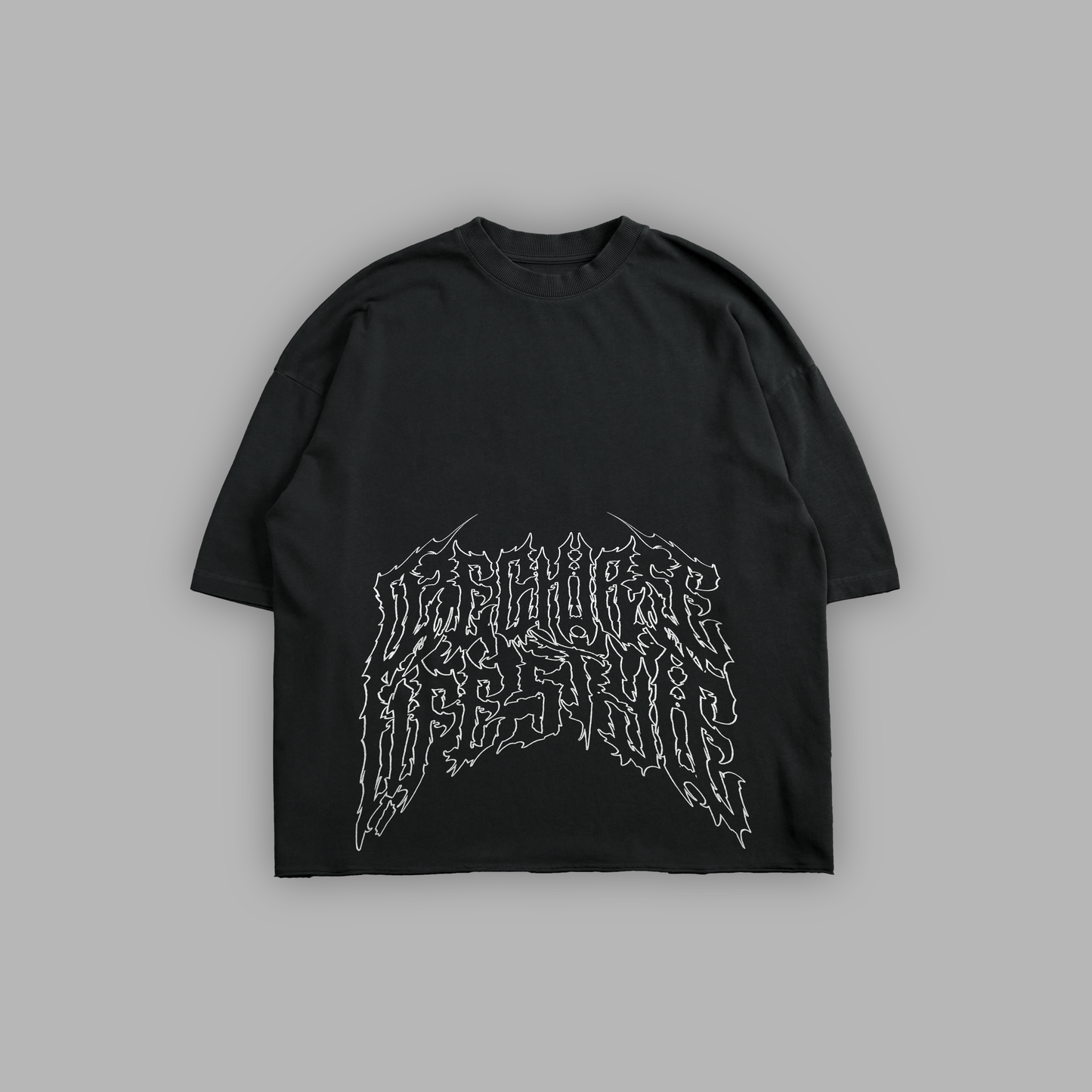 S2E7 I'M NOT GOING ANYWHERE 'LIMITED' RAW HEM OVERSIZED TEE IN BLACK