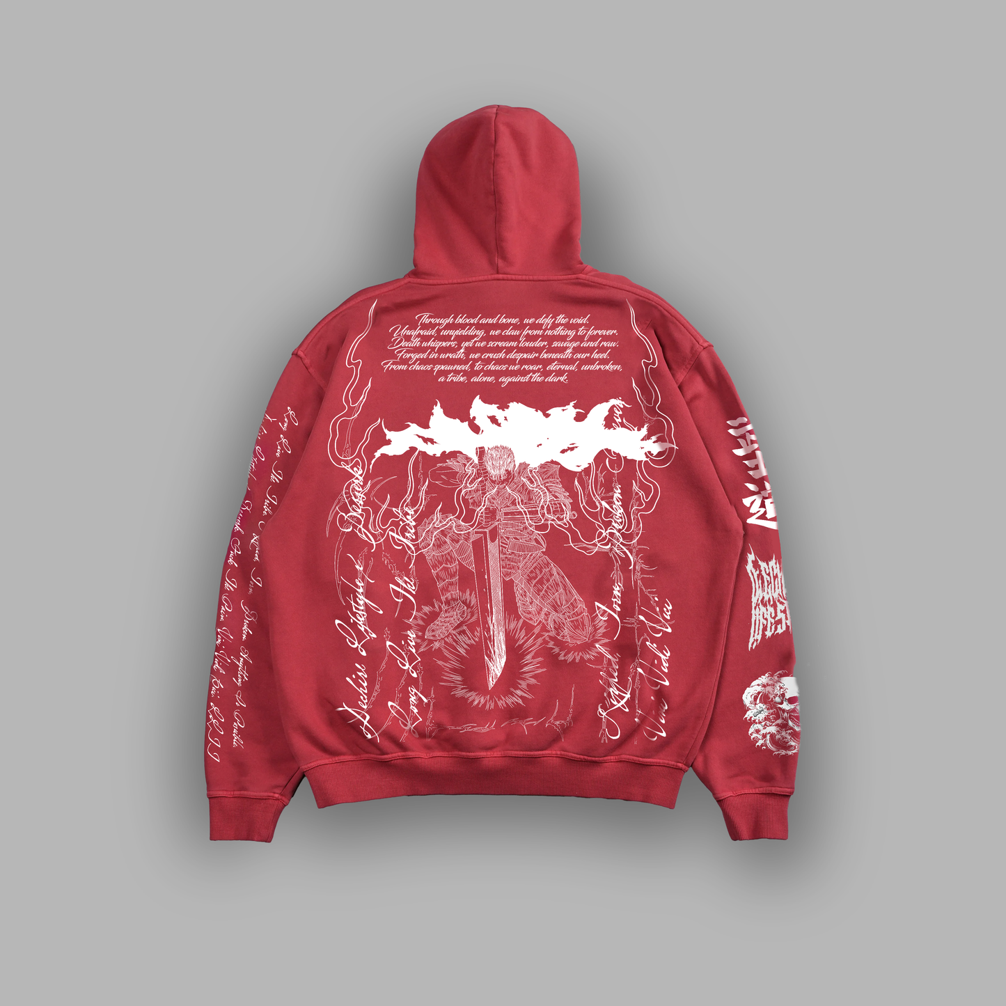 WHISPER OF DEATH '1 OF 50' DL:MADE OVERSIZED HOODIE || BLOOD RED EDITION®