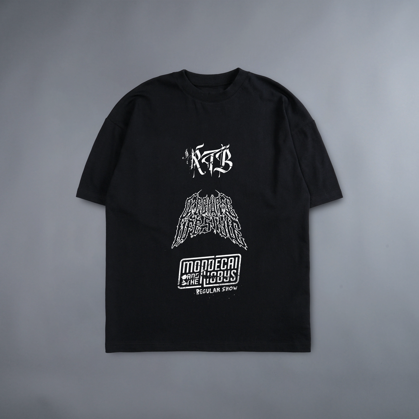 REGULAR SHOW: EXIT 9B 'LIMITED' 240X BOXY OVERSIZED TEE IN BLACK