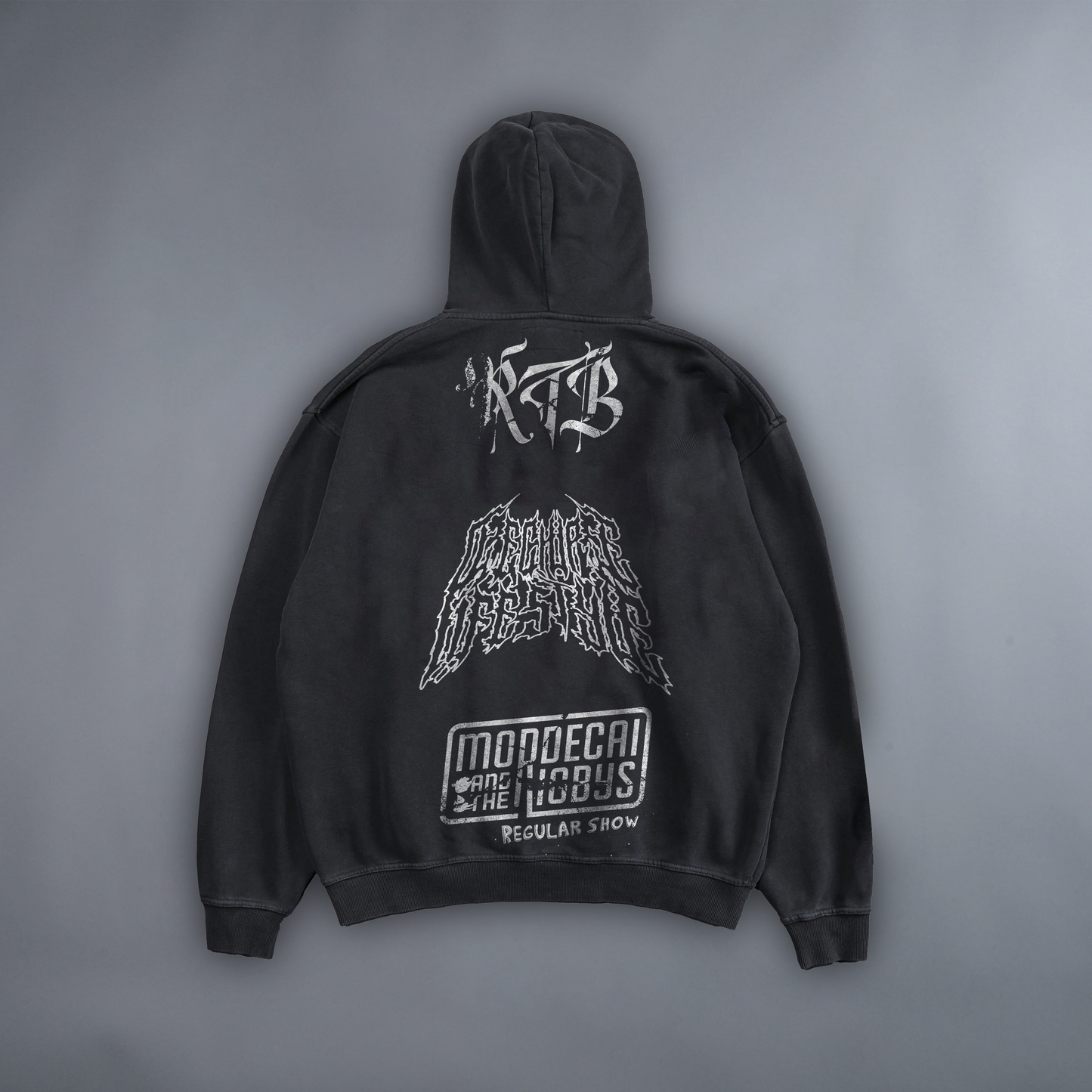 REGULAR SHOW: EXIT 9B 'LIMITED' FRENCH TERRY LA:MADE HOODIE IN POTASSIUM WASHED GREY