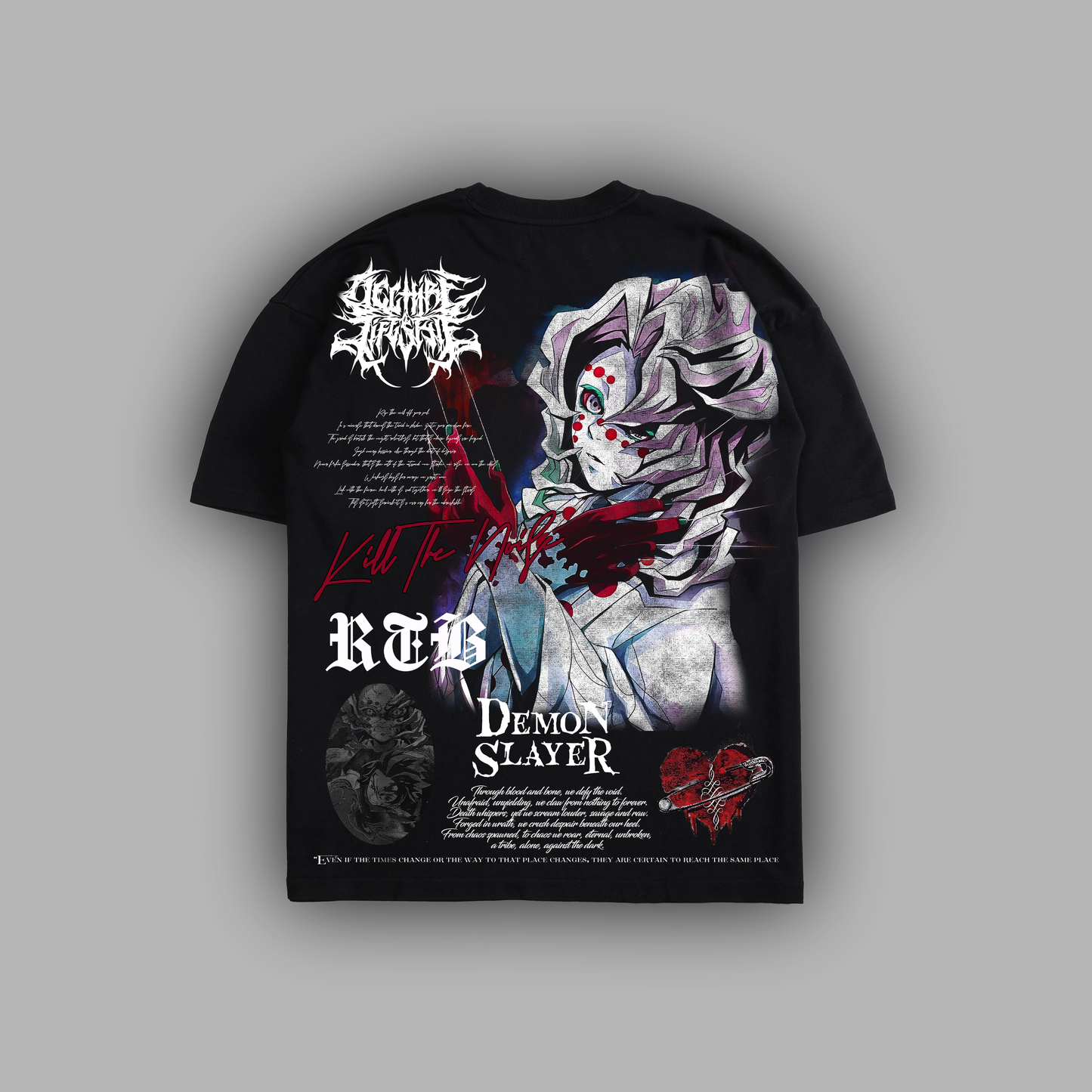 RUI: SPIDER DEMON 'LIMITED' 6oz OVERSIZED TEE IN BLACK