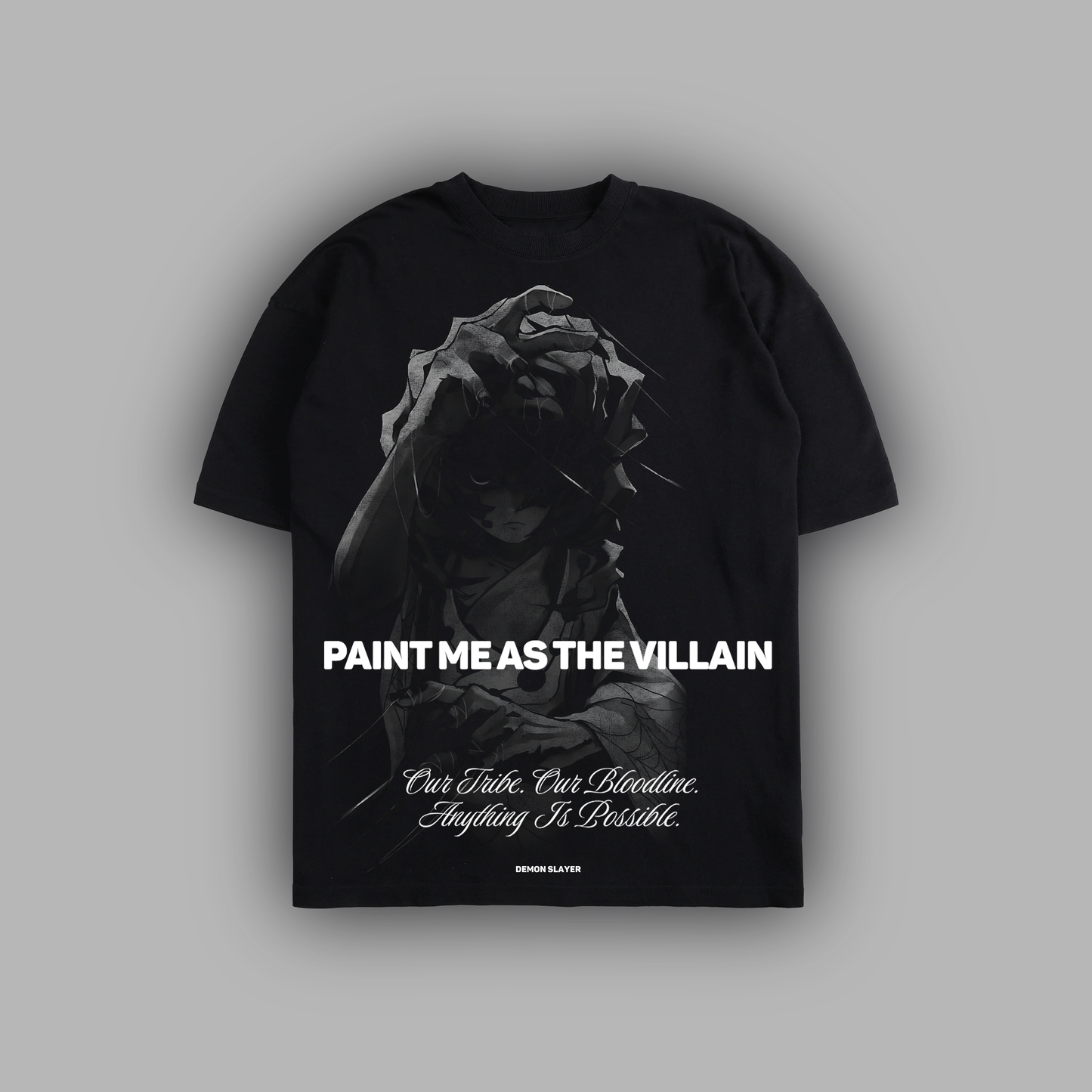 RUI: SPIDER DEMON 'LIMITED' 6oz OVERSIZED TEE IN BLACK