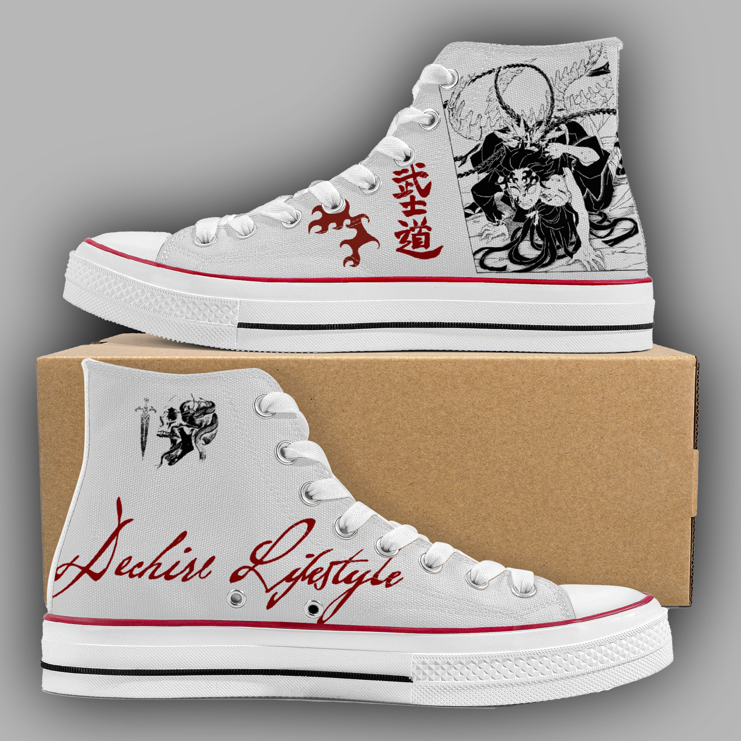 DEMON SLAYER x DL 'LIMITED' RTB4 HIGH-TOP SHOE IN MOON WHITE