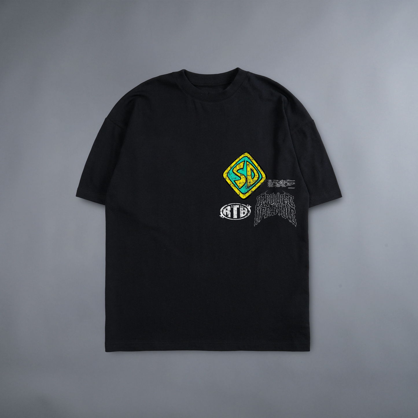 MYSTERY INC. 'LIMITED' 240X BOXY OVERSIZED TEE IN BLACK