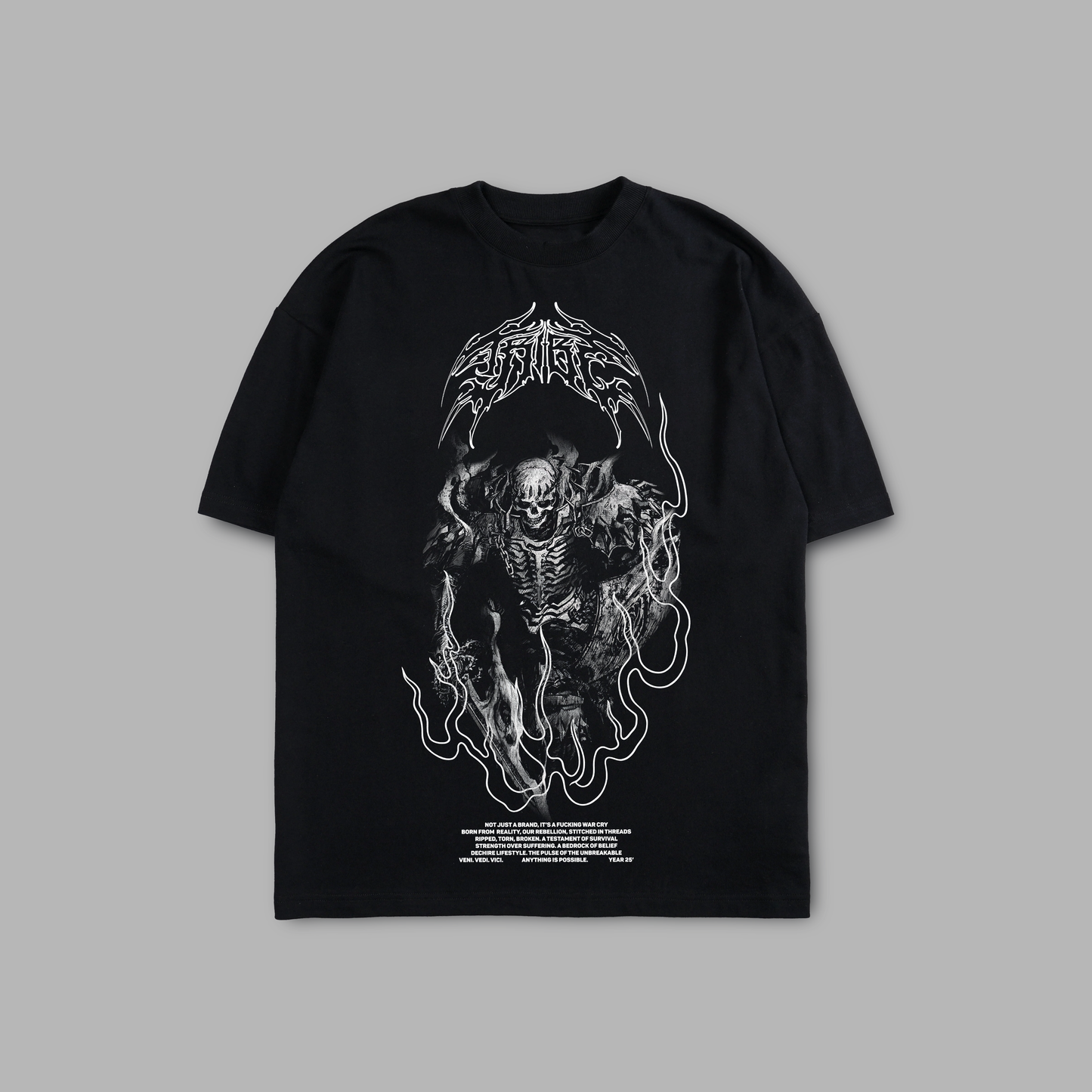 SKULL KNIGHT 'LIMITED' 6oz OVERSIZED TEE IN BLACK