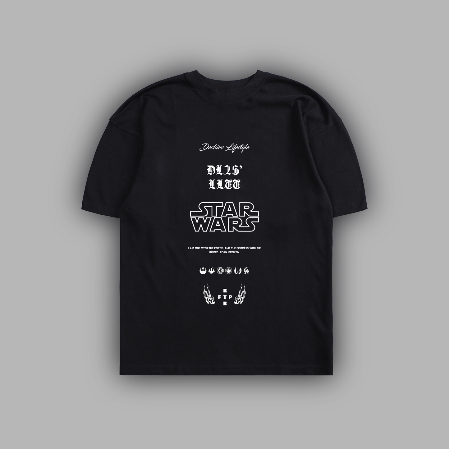 HAN & CHEWIE 'LIMITED' 6oz OVERSIZED TEE IN BLACK