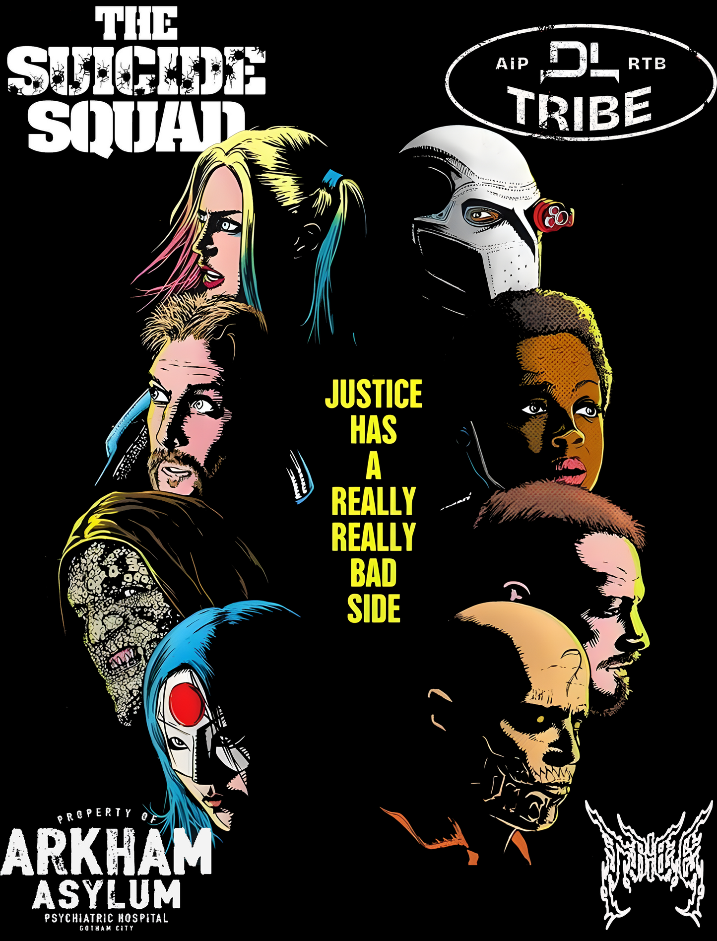 TEK THE SUICIDE SQUAD 'LIMITED' 8.5oz LA:MADE WGD TEE IN BLACK