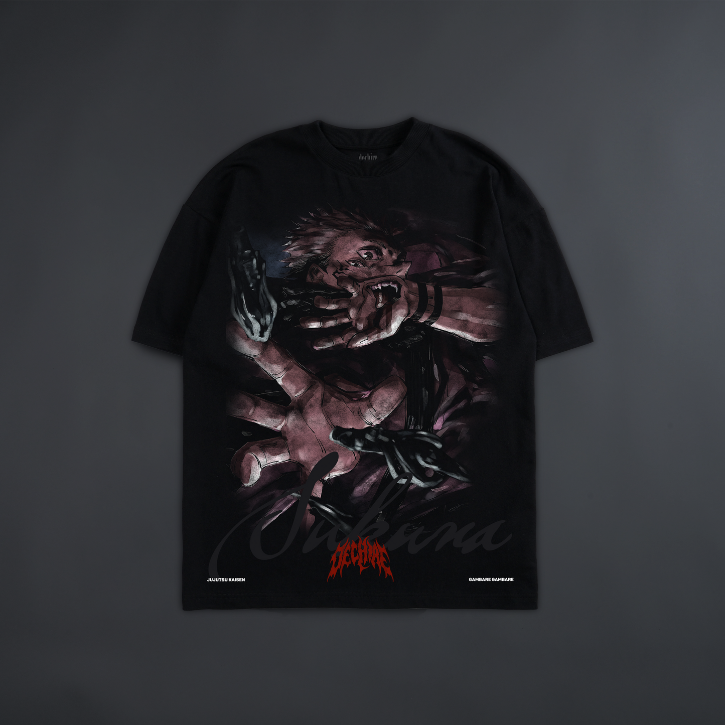 SUKUNA: DEMON KING '1 OF 200' OVERSIZED TEE IN BLACK