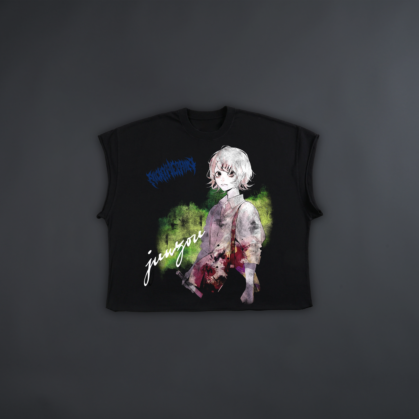 JUUZOU: THE REAPER LOOSE MUSCLE TEE IN BLACK