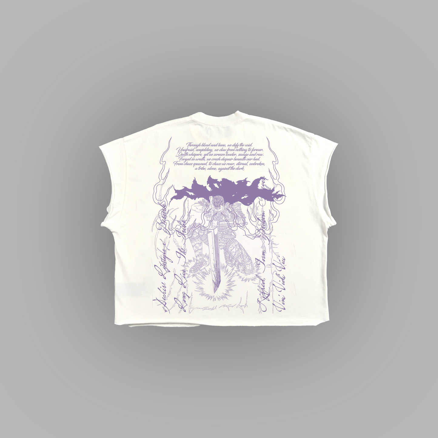 WHISPER OF DEATH LOOSE MUSCLE TEE IN WHITE