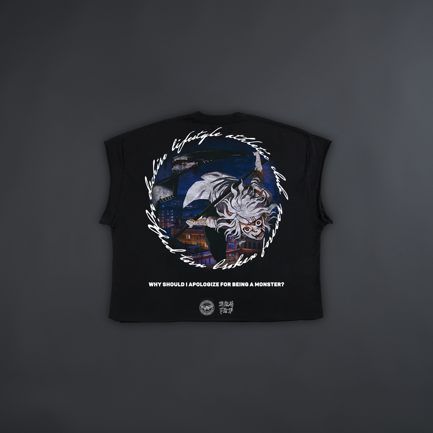 JUUZOU: THE REAPER LOOSE MUSCLE TEE IN BLACK