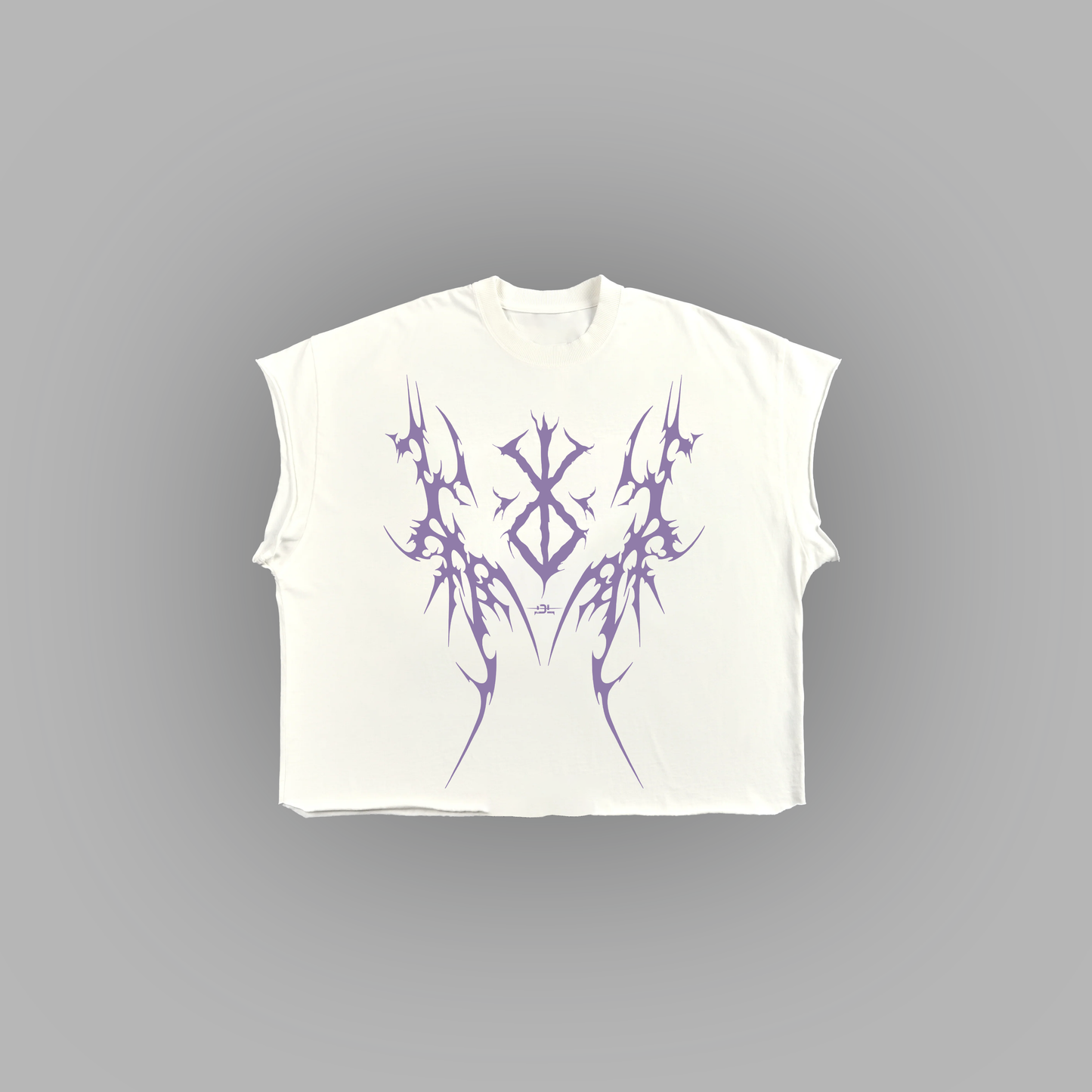 WHISPER OF DEATH LOOSE MUSCLE TEE IN WHITE