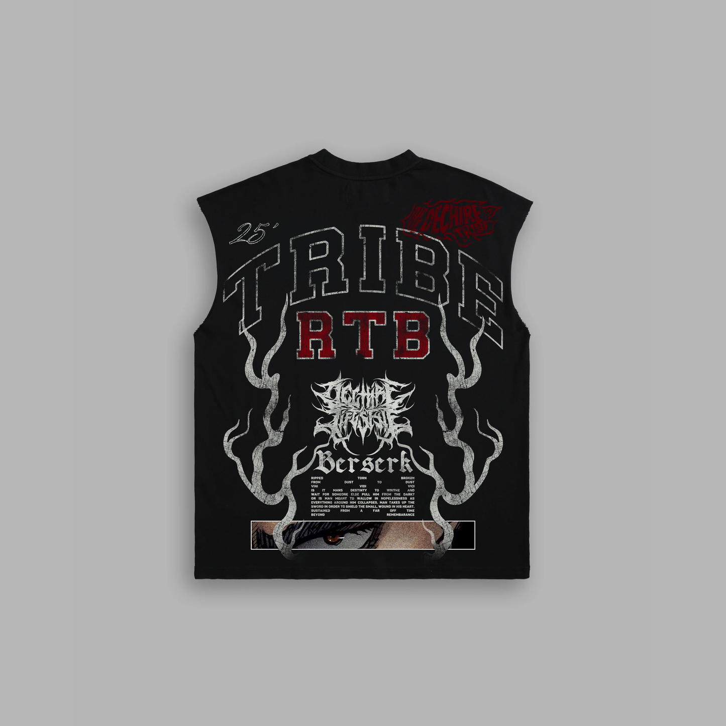 WOUND IN OUR HEARTS 'LIMITED' BOX CUT MUSCLE TEE IN BLACK