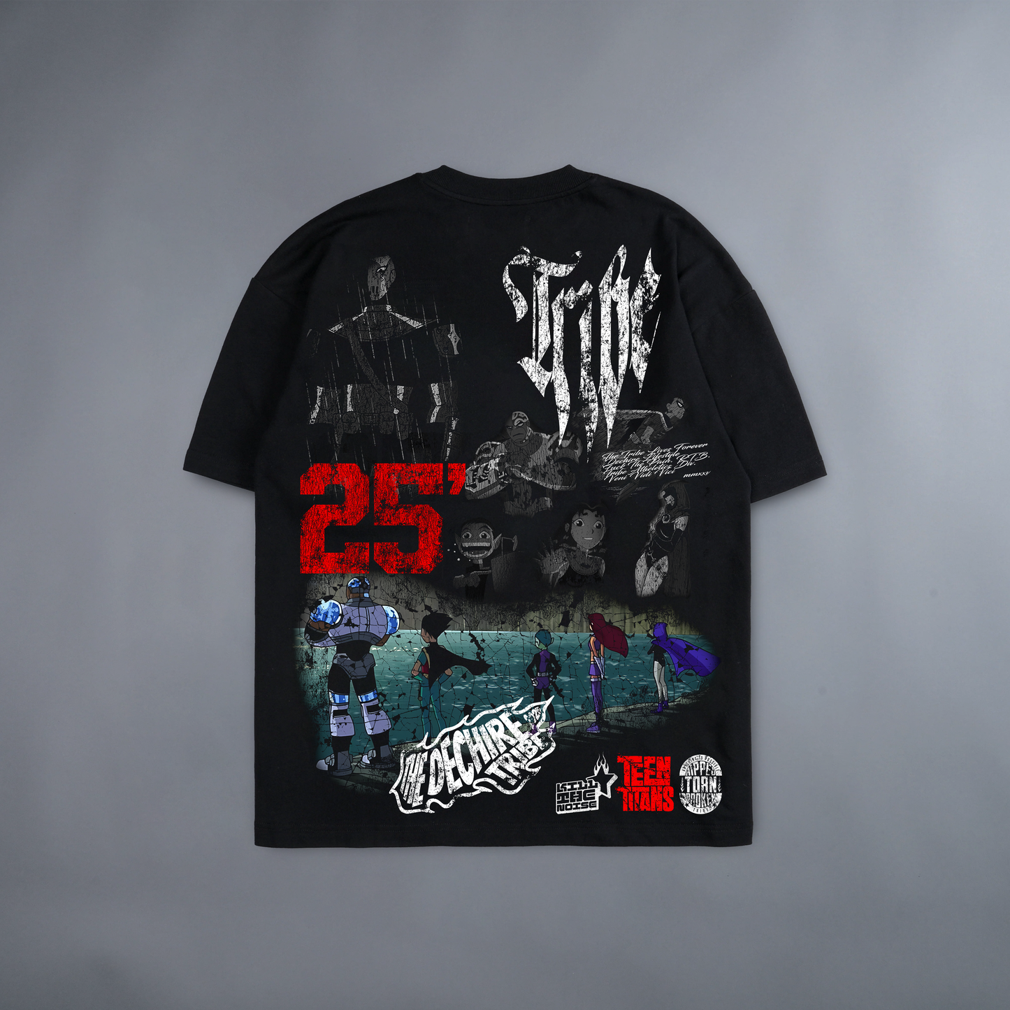 TITANS: THE END 'LIMITED' 240X BOXY OVERSIZED TEE IN BLACK