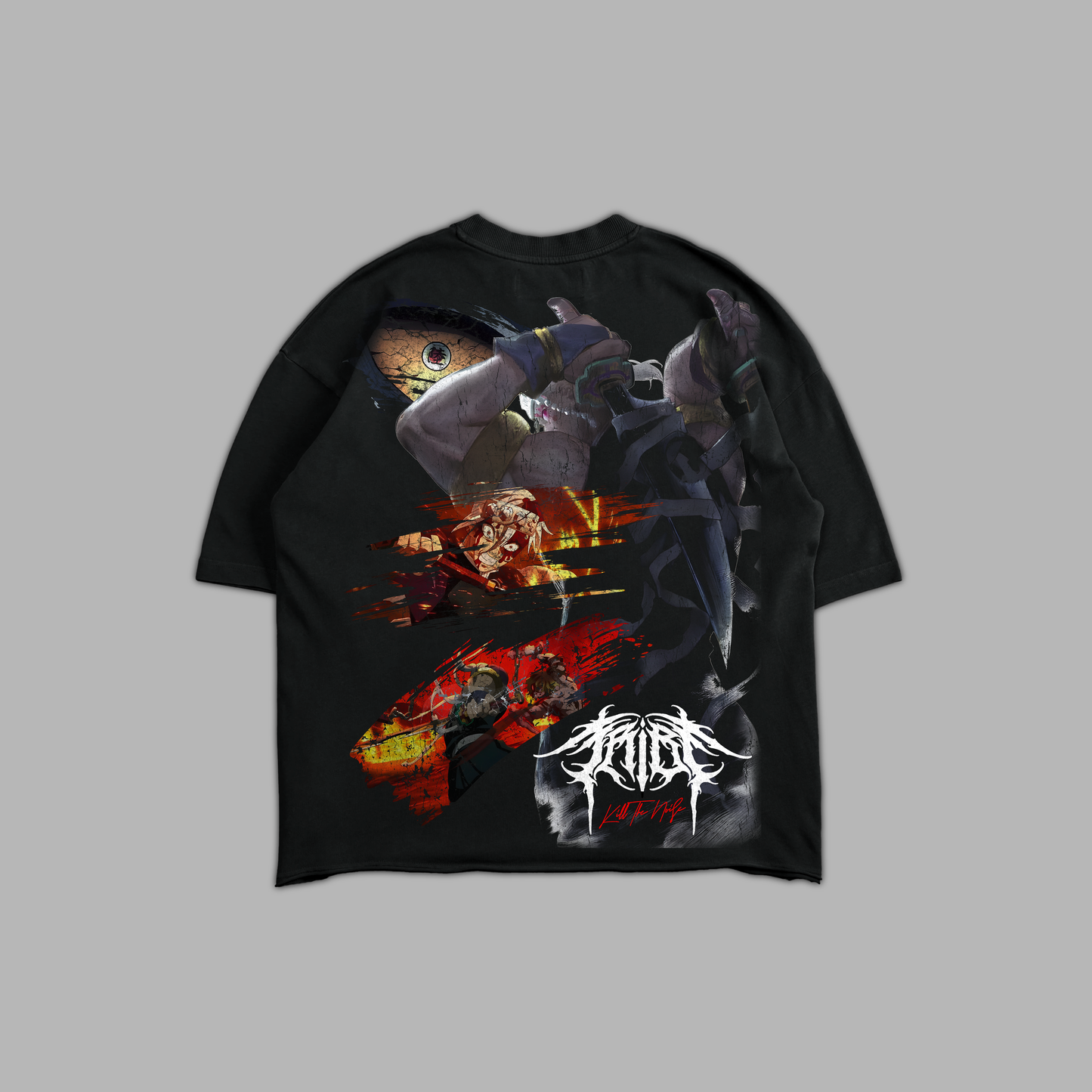 TENGEN UZUI 'LIMITED' RAW HEM OS TEE IN BLACK