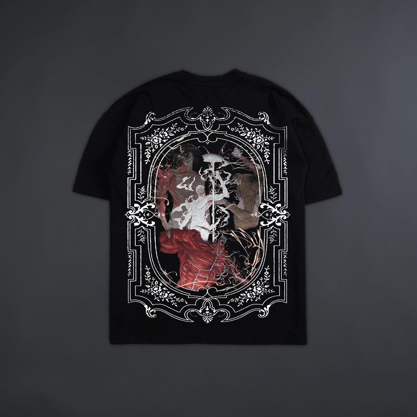 TITANONIMY '15 YEAR ANNIVERSARY EDITION' DROP SHOULDER TEE IN BLACK