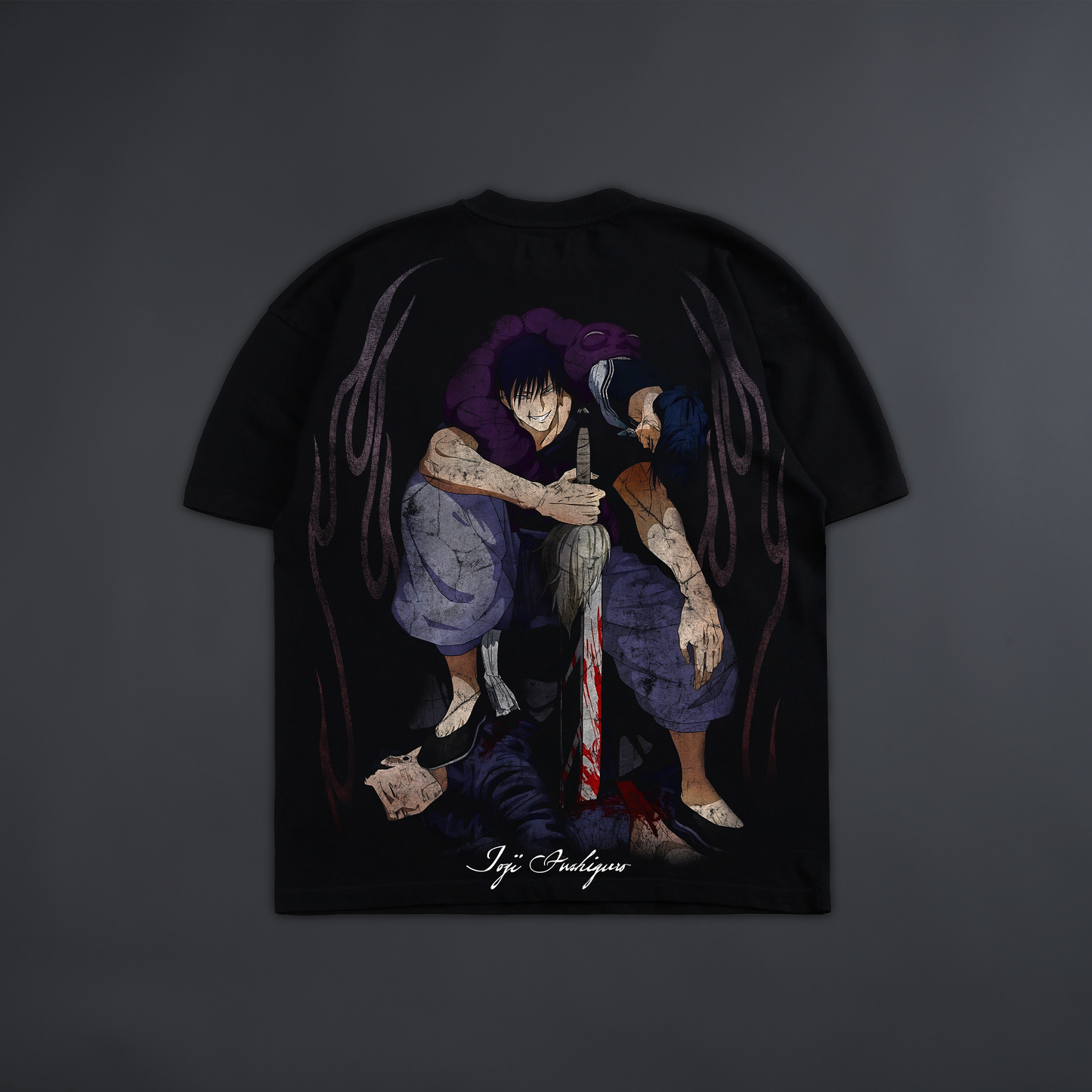 TOJI FUSHIGURO 'LIMITED' 6oz OVERSIZED TEE IN BLACK