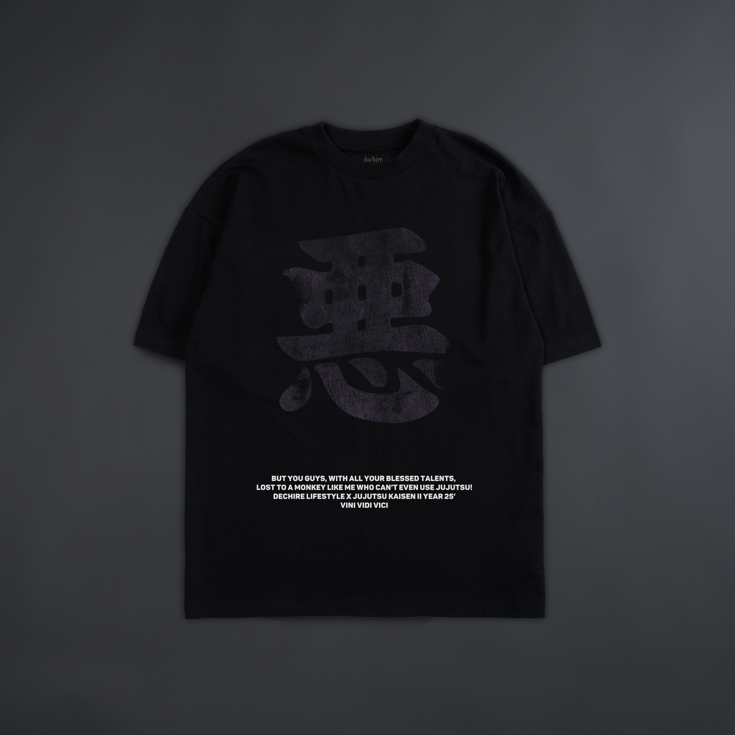 TOJI FUSHIGURO 'LIMITED' 6oz OVERSIZED TEE IN BLACK