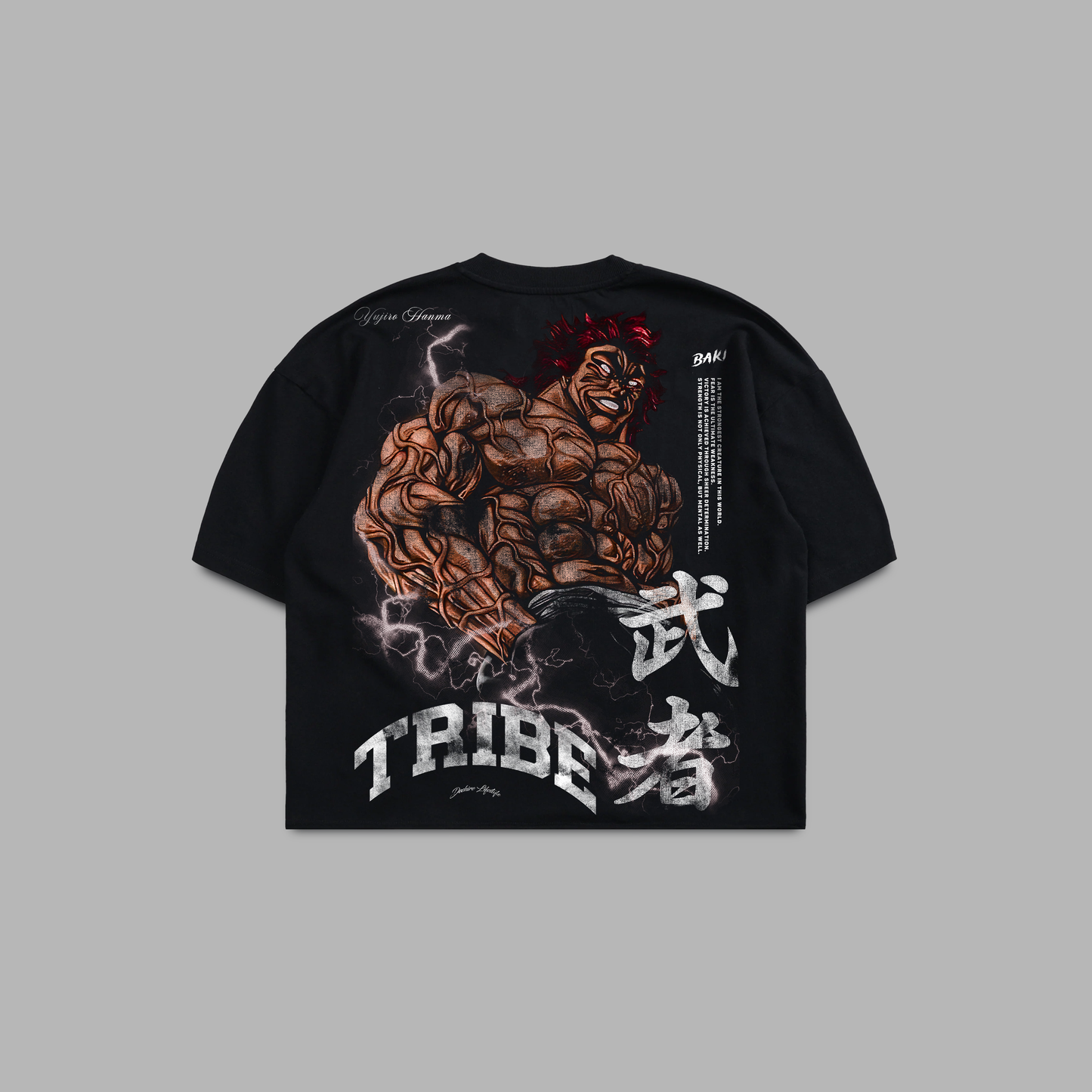 YUJIRO HANMA '1 OF 50' OVERSIZED BOXY TEE IN BLACK