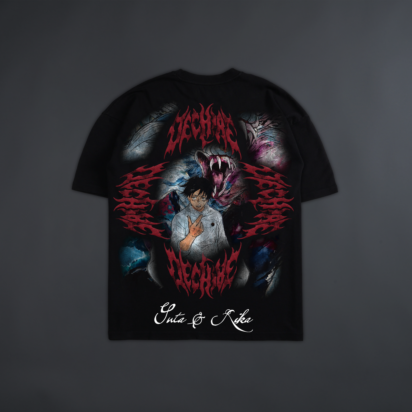 YUTA & RIKA 'LIMITED' 6oz OVERSIZED TEE IN BLACK