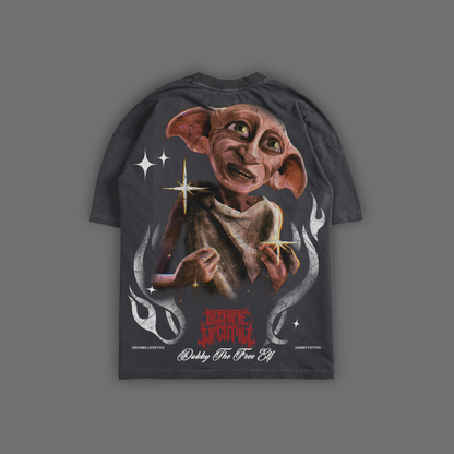DOBBY, A FREE ELF 'LIMITED' OVERSIZED TEE IN CHARCOAL
