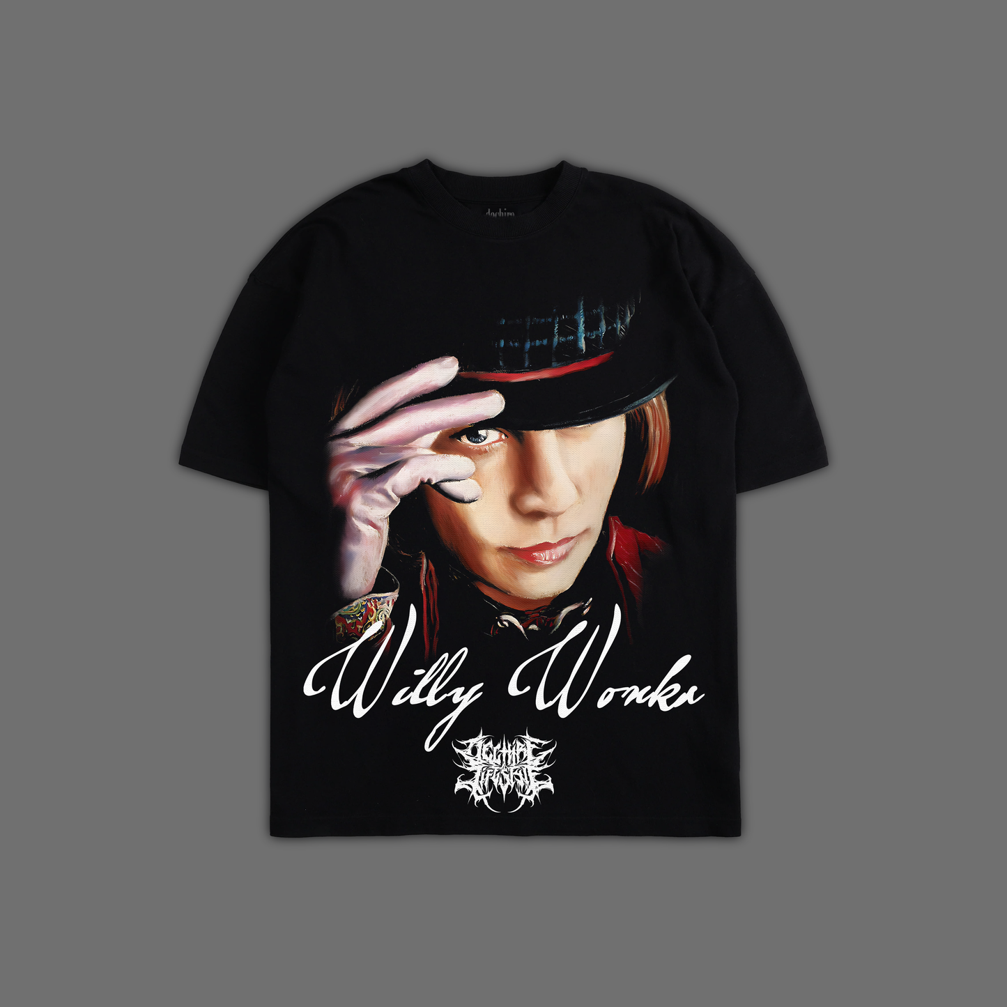 WONKA'S GOLDEN TICKET 'LIMITED' OVERSIZED TEE IN BLACK