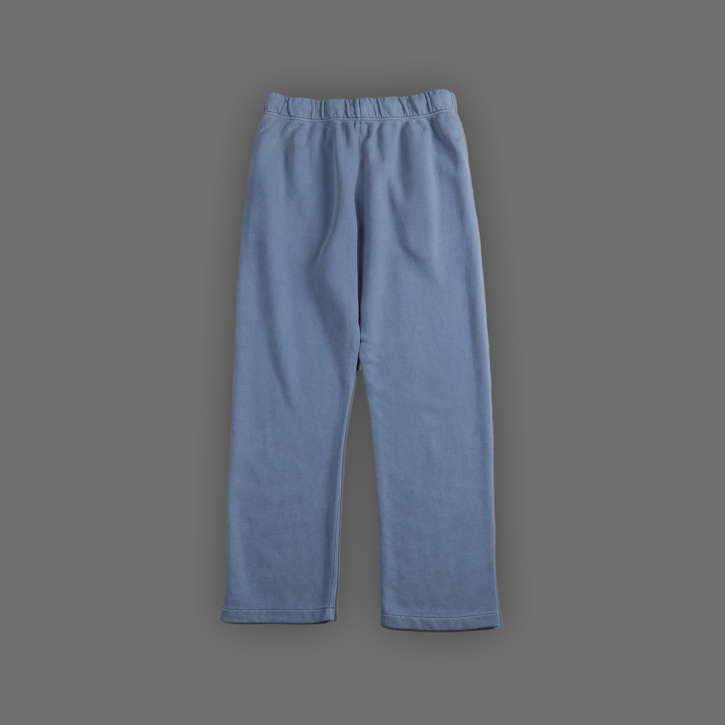 DL: ESSENTIALS 02 FRAYED ENZYME WASHED WIDE LEG SWEATS IN SLATE BLUE
