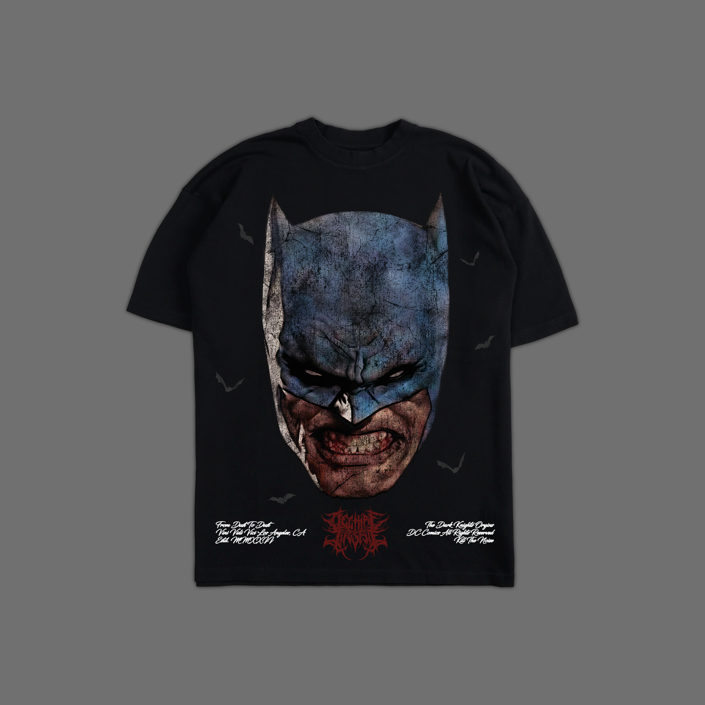 FRANK MILLER'S DARK KNIGHT 'LIMITED' OVERSIZED TEE IN BLACK