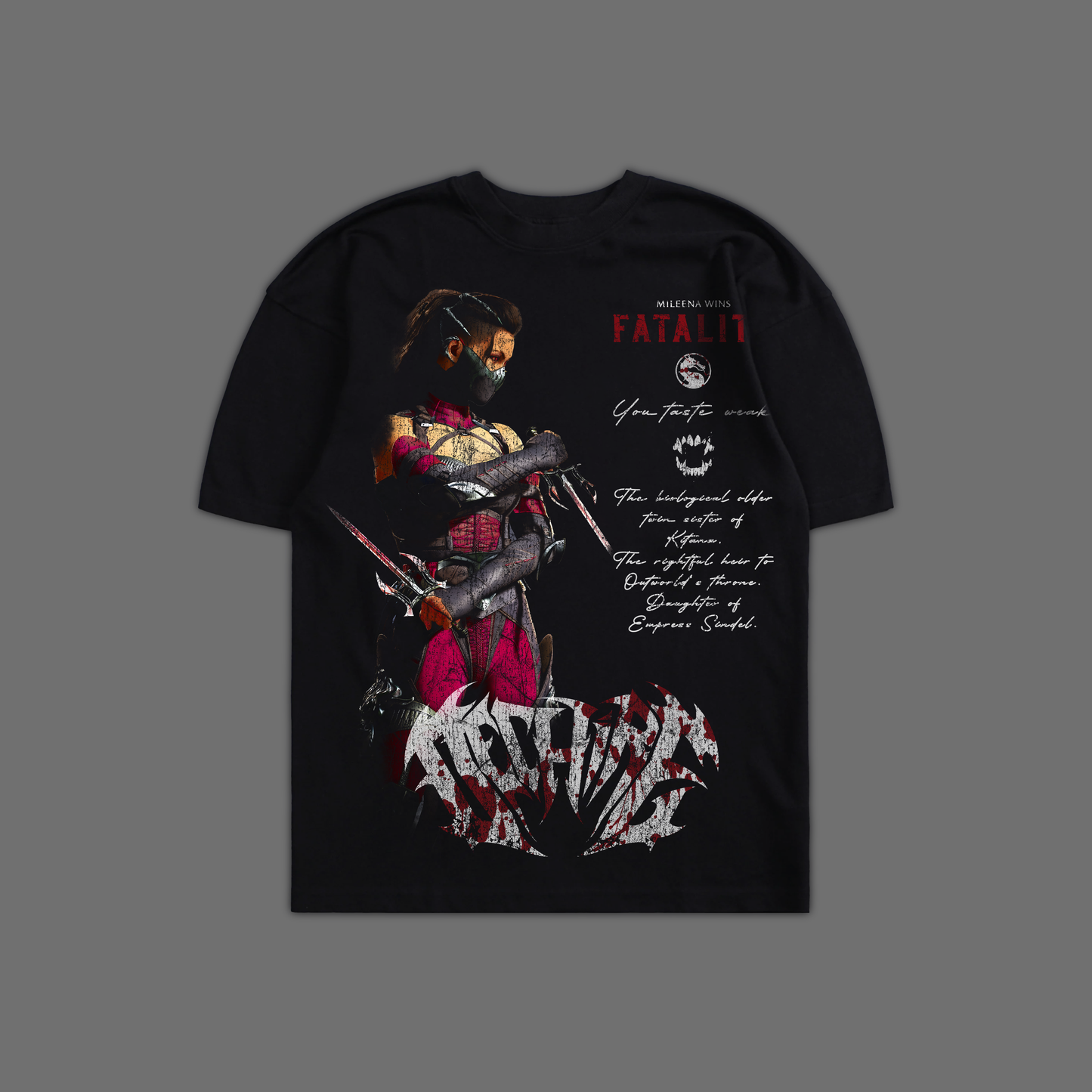 MK | MILEENA 'LIMITED' OVERSIZED TEE IN BLACK