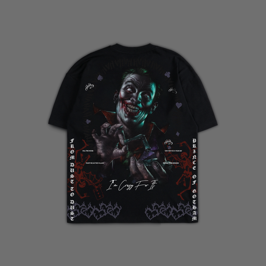 CLOWN PRINCE OF GOTHAM '1 OF 500' OVERSIZED TEE IN BLACK