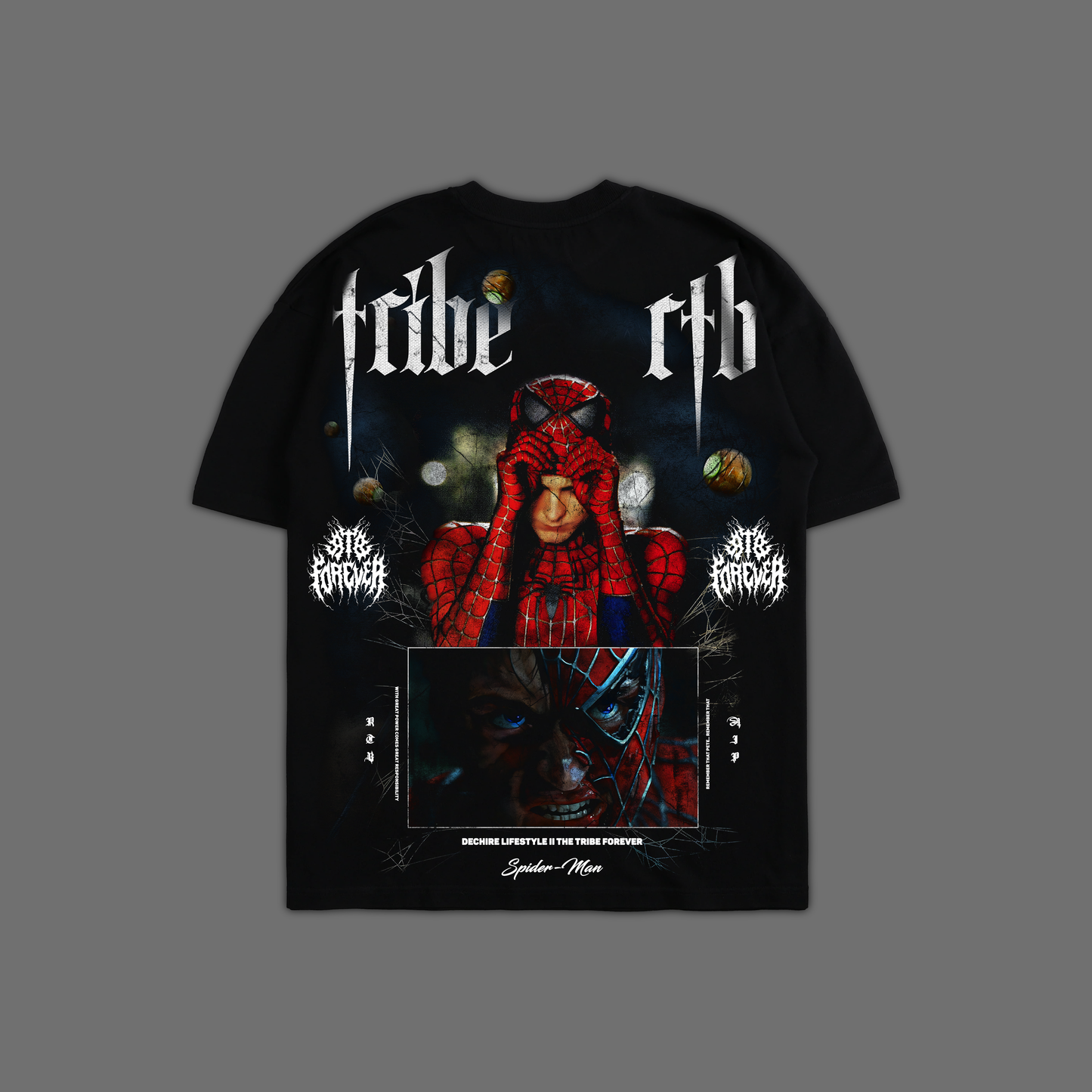SPIDER-MAN (2002) TRIBUTE EDITION '1 OF 500' OVERSIZED TEE IN BLACK