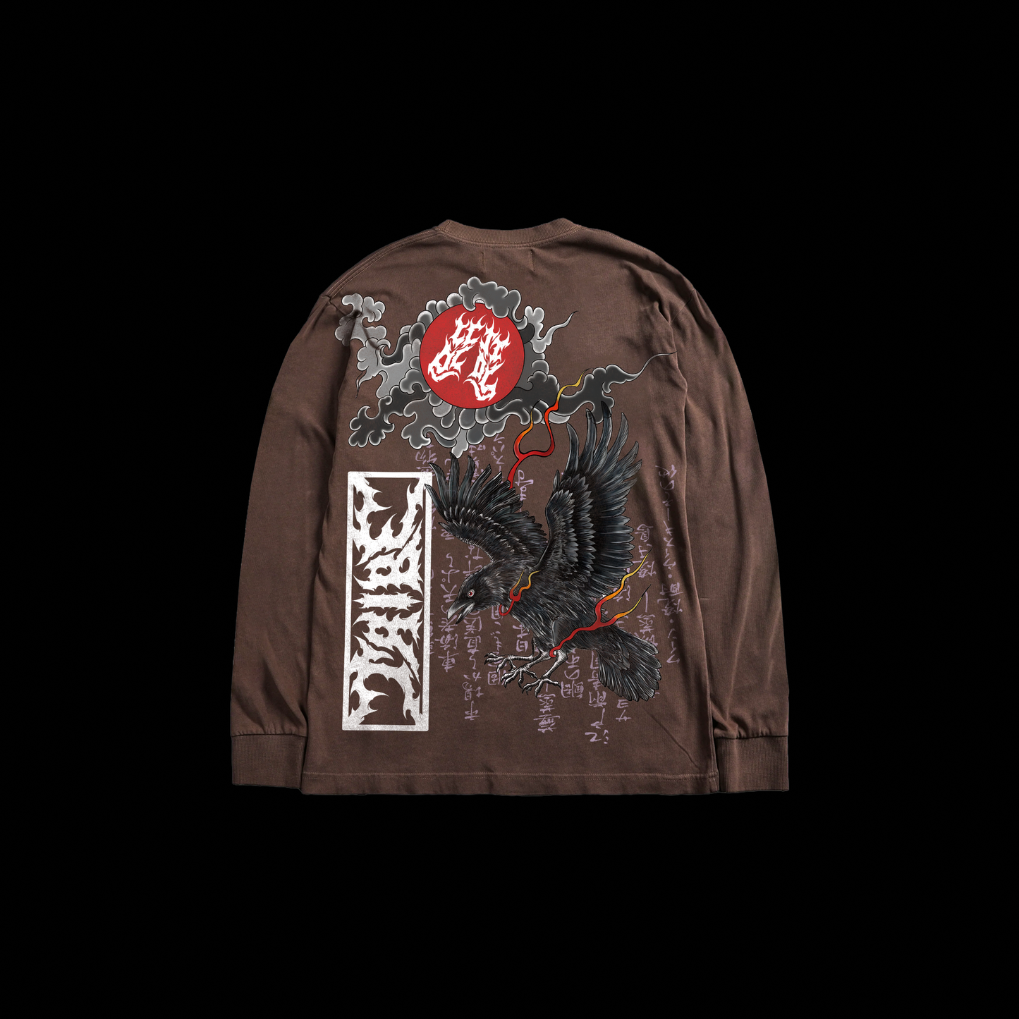 OMEN OF DEATH 'HVYWT' L/S TEE IN MOCHA