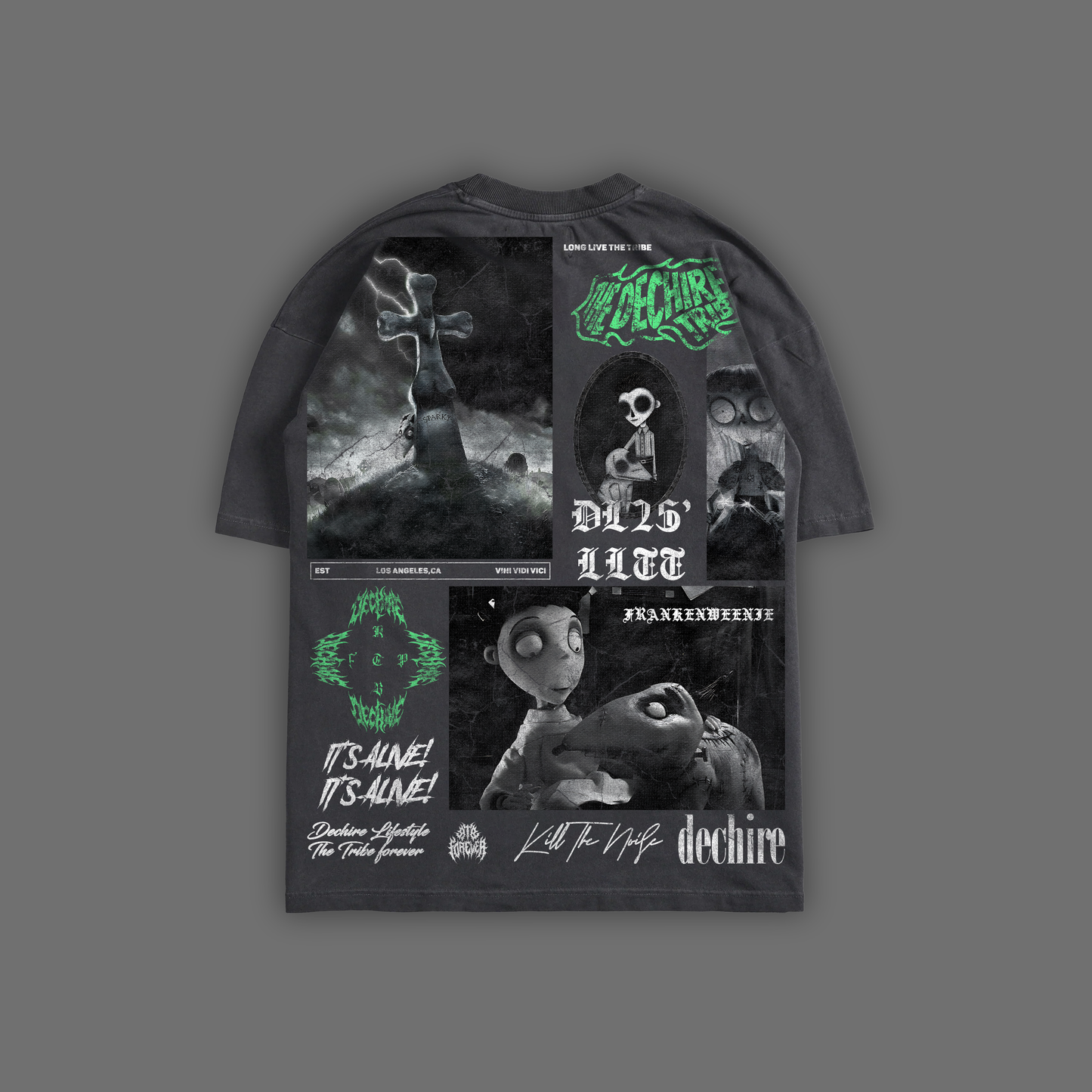 FRANKENWEENIE 'LIMITED' OVERSIZED TEE IN BLACK OR GRAY