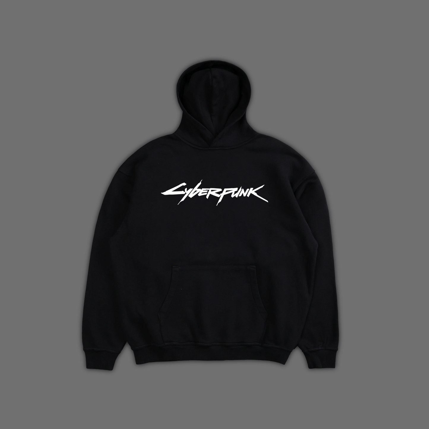 SANDEVISTAN 'LIMITED' OVERSIZED FLEECE HOODIE IN BLACK