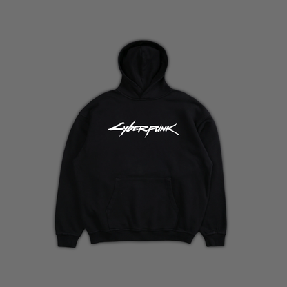 SANDEVISTAN 'LIMITED' OVERSIZED FLEECE HOODIE IN BLACK