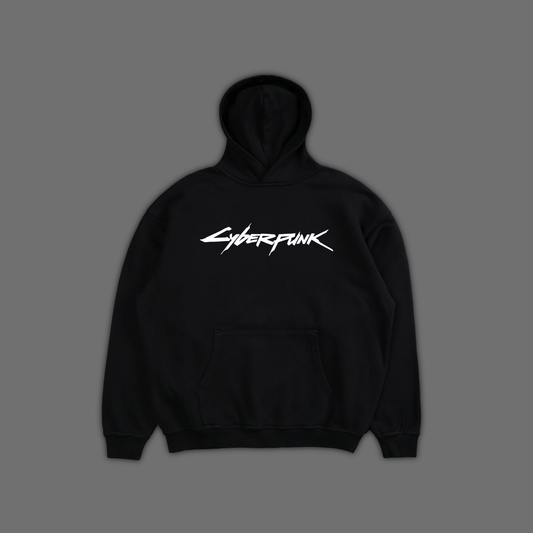 SANDEVISTAN 'LIMITED' OVERSIZED FLEECE HOODIE IN BLACK