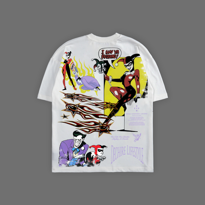 JOKER & HARLEY | RCL '97 SERIES' OVERSIZED TEE IN WHITE