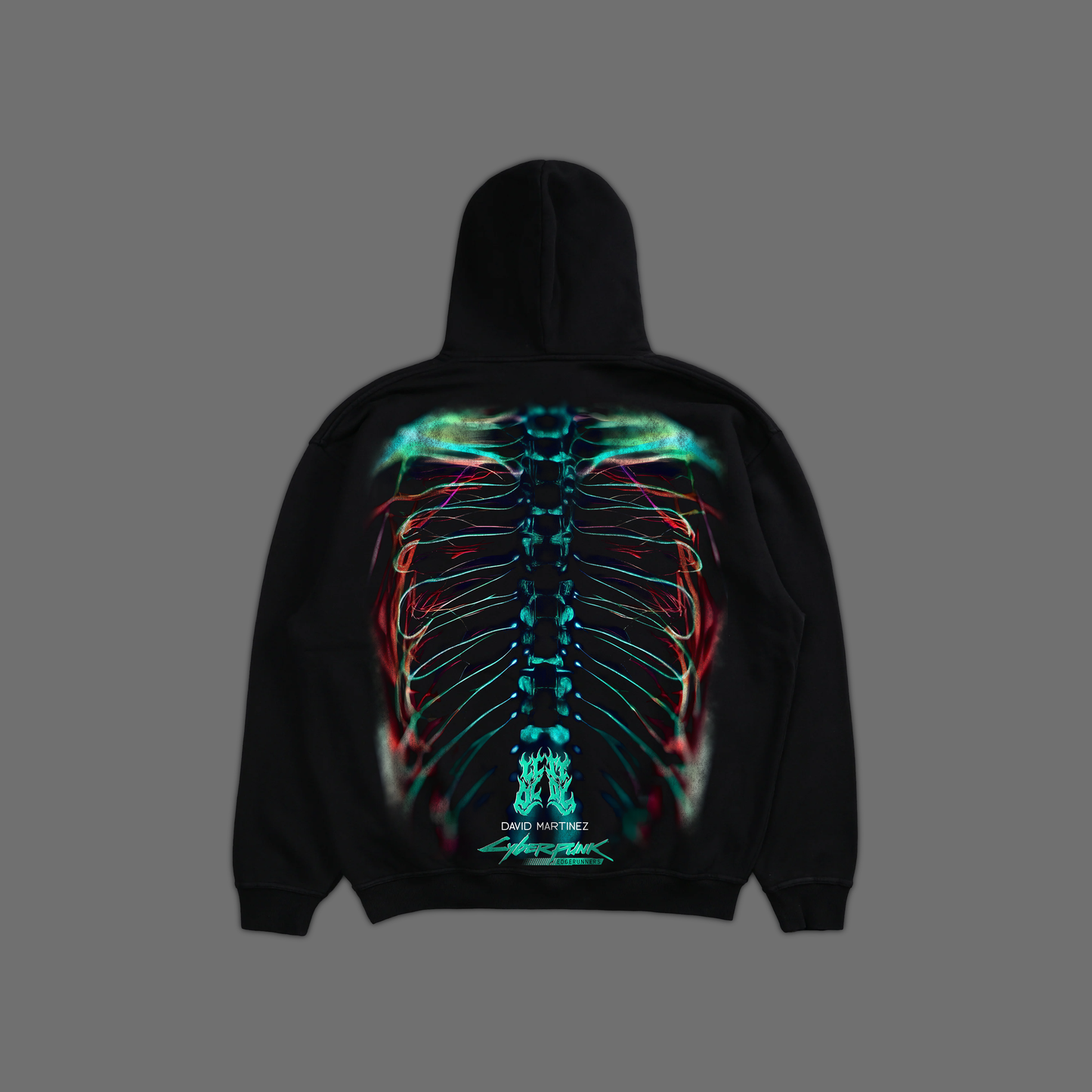 SANDEVISTAN 'LIMITED' OVERSIZED FLEECE HOODIE IN BLACK