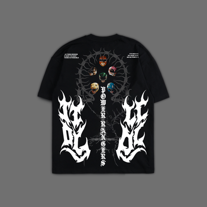 POWER RANGERS || MIGHTY MORPHIN '32 YEAR EDITION' OVERSIZED TEE IN BLACK
