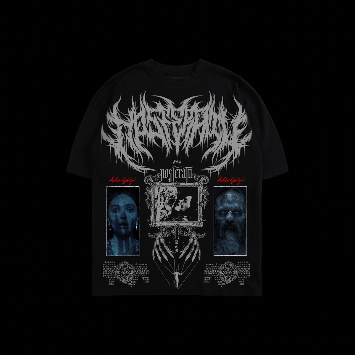 NOSFERATU '128 YEARS OF DRACULA EDITION' OVERSIZED TEE IN BLACK
