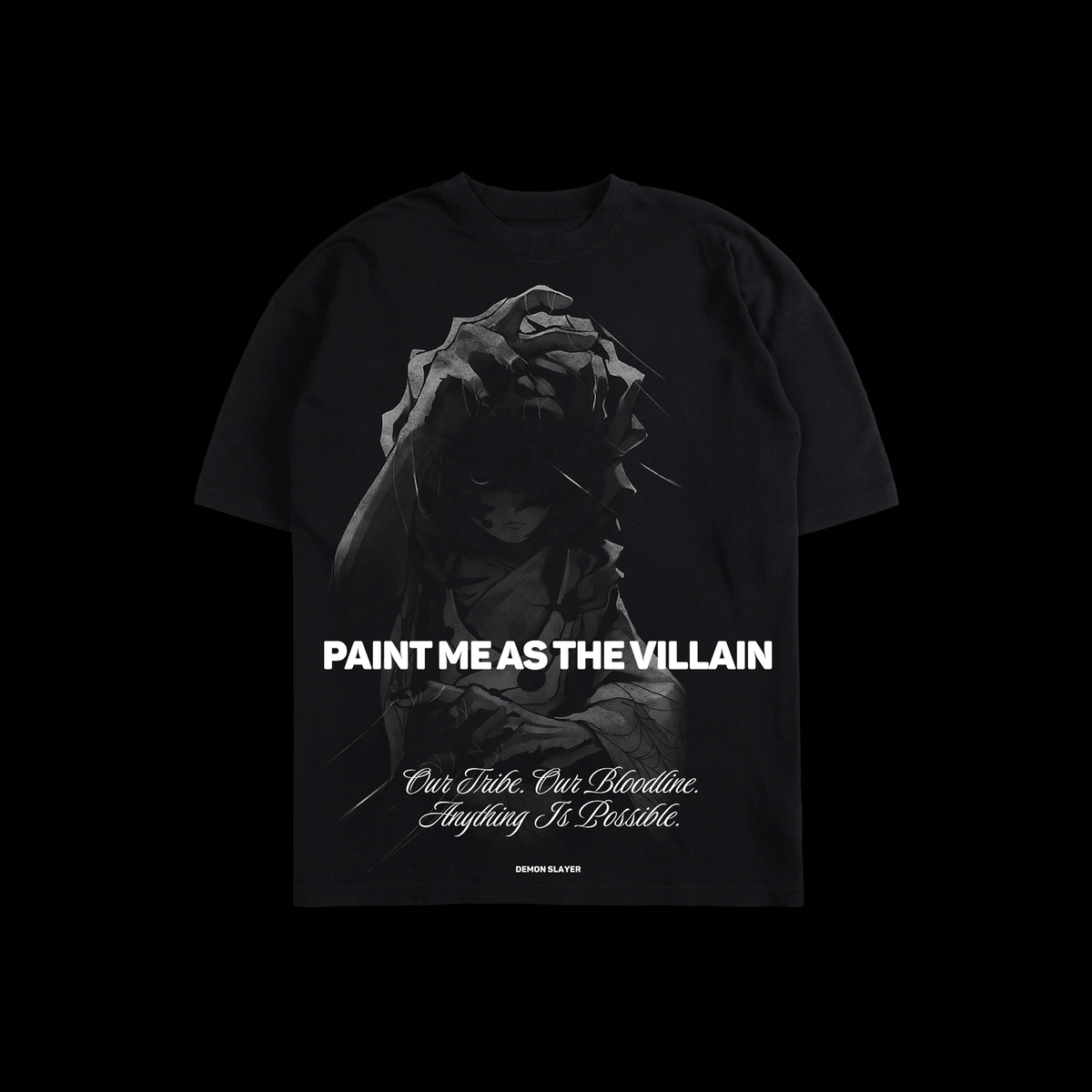 RUI: SPIDER DEMON 'LIMITED' 6oz OVERSIZED TEE IN BLACK
