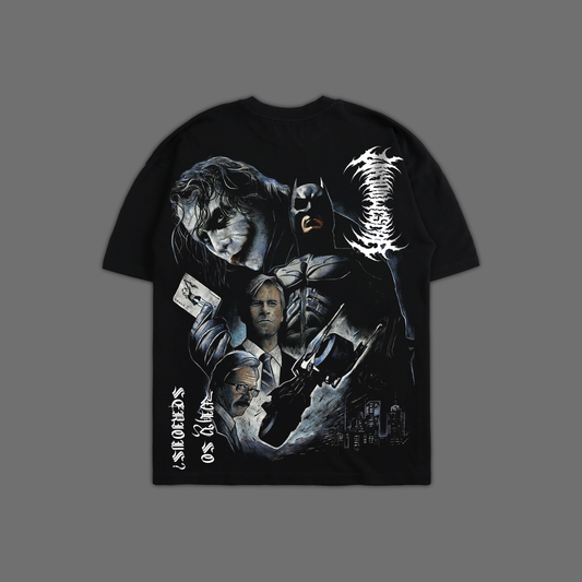 THE DARK KNIGHT 'TRIBUTE EDITION' OVERSIZED TEE IN BLACK