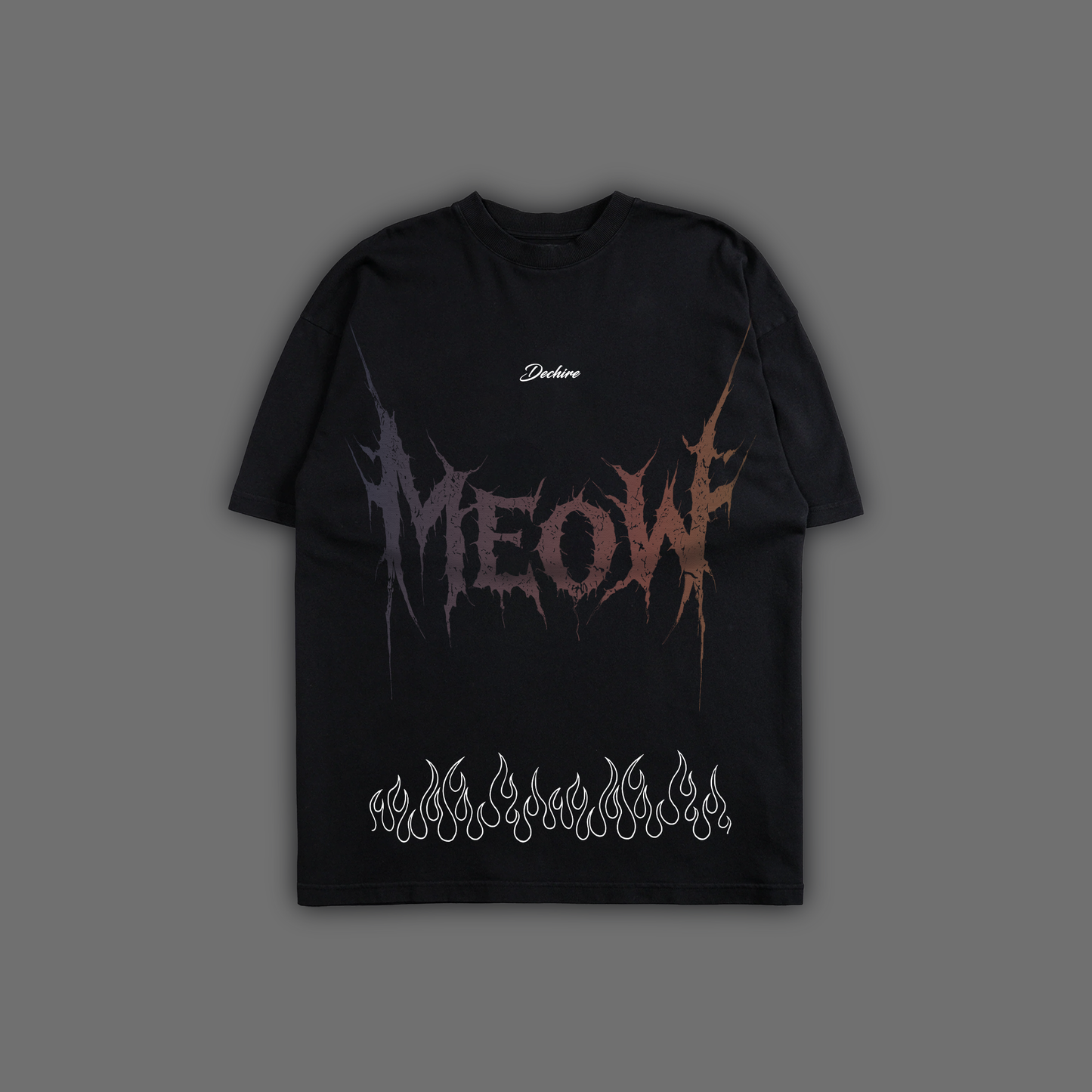 NINE LIVES 'LIMITED' OVERSIZED TEE IN BLACK