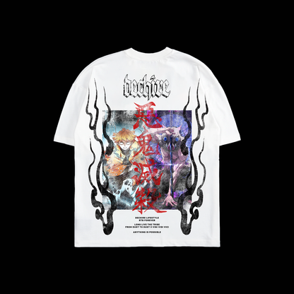 INOSUKE & ZENITSU 'LIMITED' 6oz OVERSIZED TEE IN WHITE
