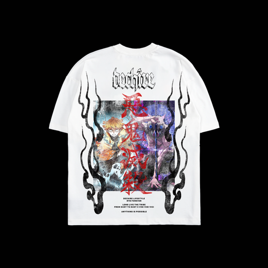 INOSUKE & ZENITSU 'LIMITED' 6oz OVERSIZED TEE IN WHITE