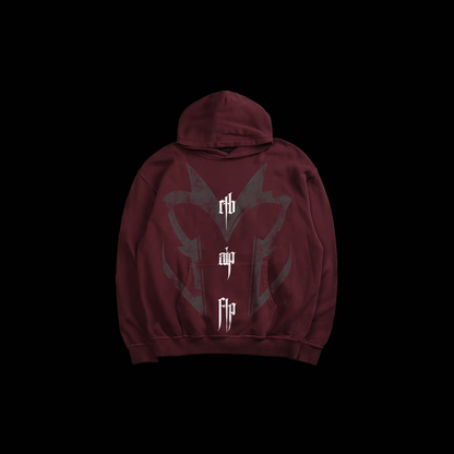 MAGNETO | MUTANT MASTER 'LIMITED' OVERSIZED HOODIE IN BURGUNDY
