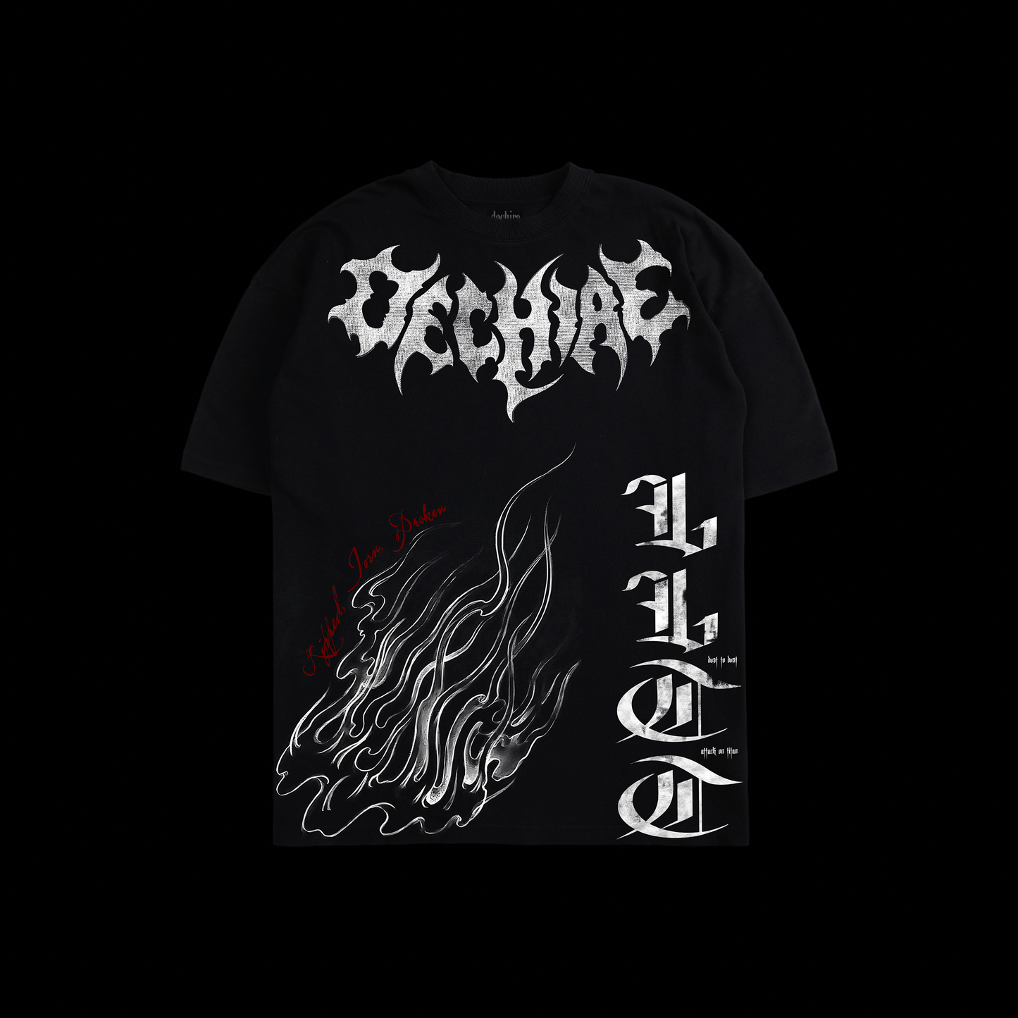 TITANONIMY '15 YEAR ANNIVERSARY EDITION' DROP SHOULDER TEE IN BLACK