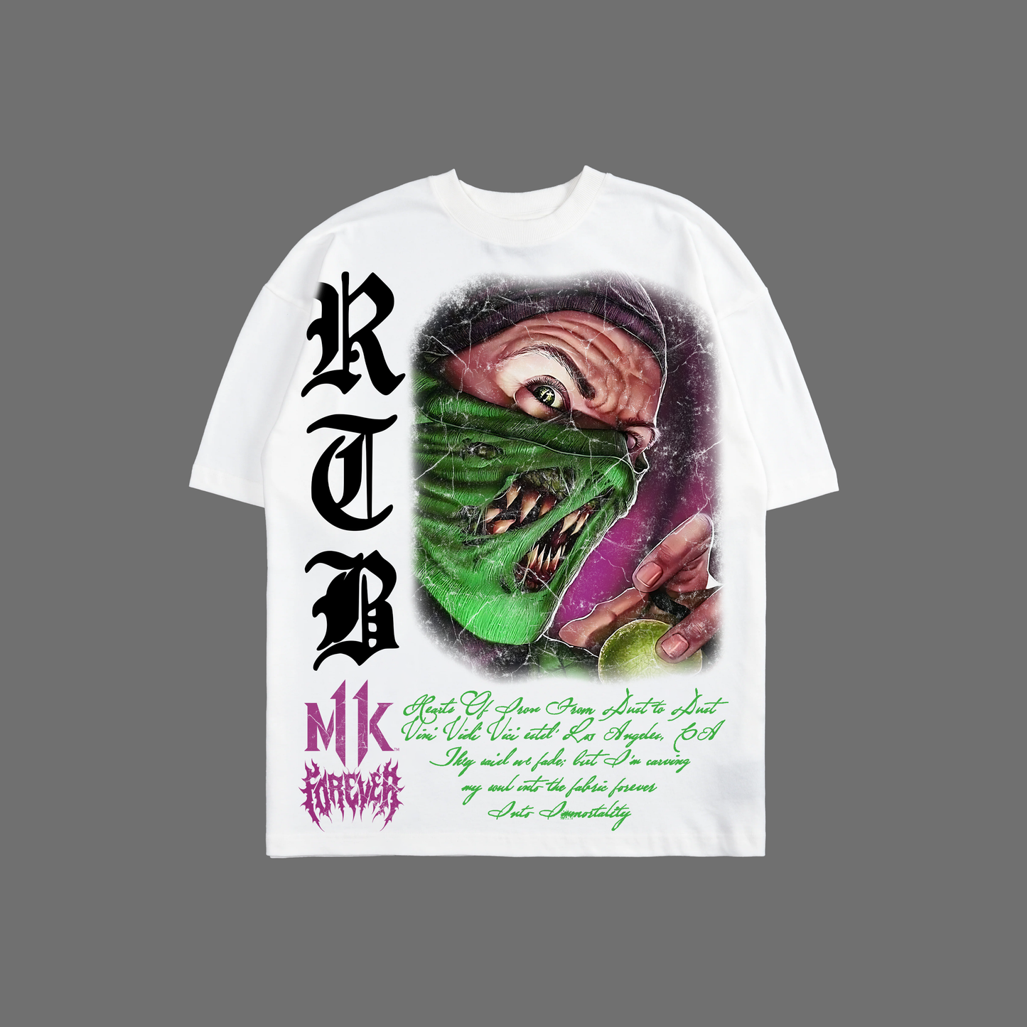 MK | REPTILE 'LIMITED' OVERSIZED TEE IN WHITE