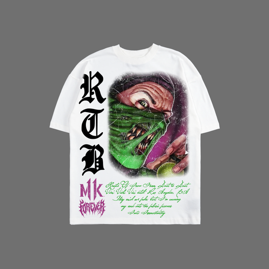 MK | REPTILE 'LIMITED' OVERSIZED TEE IN WHITE
